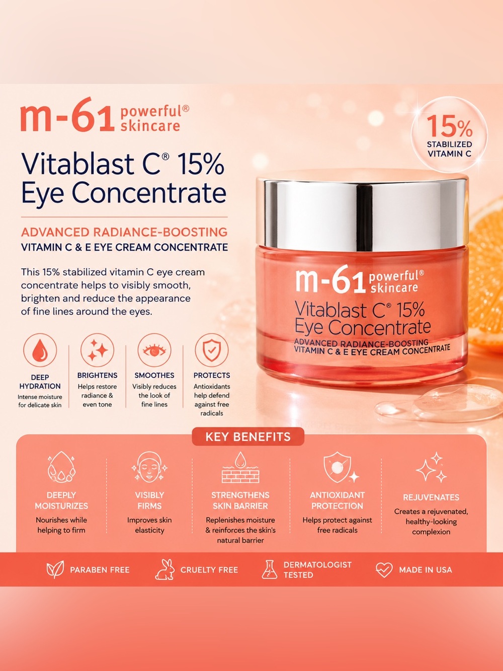 ✨ m-61 Powerful Skincare Vitablast C® 15% Eye Concentrate ✨